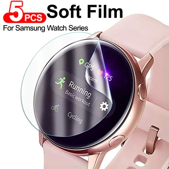 5 ks Screen Protector Samsung Galaxy sledovať Aktívny 1 2 44 mm 40 mm Mäkká Fólia Pre Samsung Výstroj S3 Ultra-tenké Celý Film Kryt