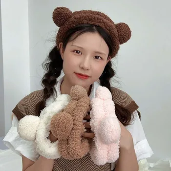 Mäkké Medveď Uši Hlavový Most Odolné Príslušenstvo Handričkou Vlasy Príslušenstvo Kórejská Verzia Hairband