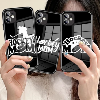 Slávny Hokejový Mama Športové Telefón Prípade Tvrdeného Skla Pre iPhone14 12 13 Pro Max 11 Pro 14promax Plus krúžok brat v pohode zahŕňa