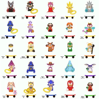 WM6086-A WM6087-A WM6088-Sonic The Hedgehog Anime Mini Buliding Bloky Akčné Figúrky Montáž Hračky Narodeniny Vianočný Darček