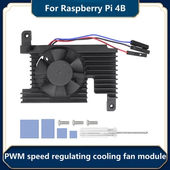 Pre Raspberry Pi 4B Vývoj Doska Radiátor Vybavený 3510 Ultra Tichý PWM Reguláciu Rýchlosti Chladiaci Ventilátor Modul Diely Stavebnice