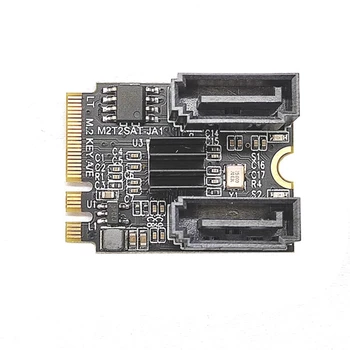 M2 SATA3.0 Adaptér M. 2 NGFF TLAČIDLO+E PCI Express SATA3.0 Dual-Port 6Gbps Pevného Disku a Rozširujúca Karta JMB582 Drive-Zadarmo