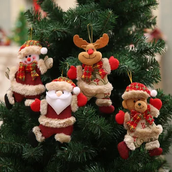 2023 Veselé Vianočné Ozdoby DIY Vianočné Darčeky Santa Snehuliak Strom Prívesok Bábika Zavesiť Dekorácie pre Domov Noel Natal