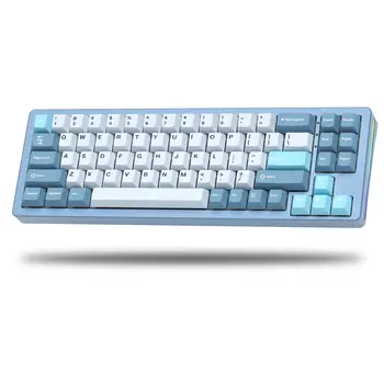 Womier Modrá S-K71 Tri-Mode Bezdrôtová Mechanical Gaming Keyboard 68% Hliníka, Tesnenie Hot Swap pre Mac Wp Červený Spínač