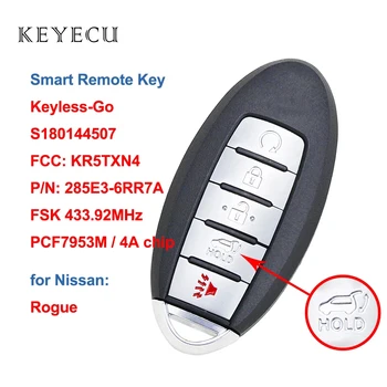 Keyecu S180144507 Keyless-Go FSK 433.92 MHz Smart Remote Tlačidlo PCF7953M HITAG AES 4A ČIP Pre Nissan Rogue (SUV) FCC ID: KR5TXN4