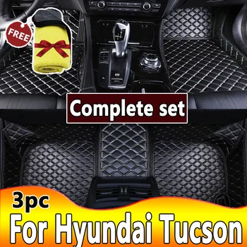 Auto podlahové rohože pre Hyundai Tucson 2015 2016 2017 2018 Vlastné auto nohy Podložky automobilový koberec kryt