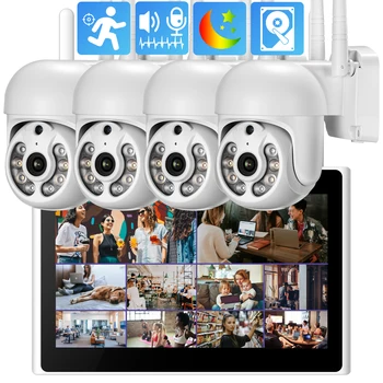 WiFi PTZ Bezpečnostné Automatické Sledovanie kamerového Systému 10CH 10.1