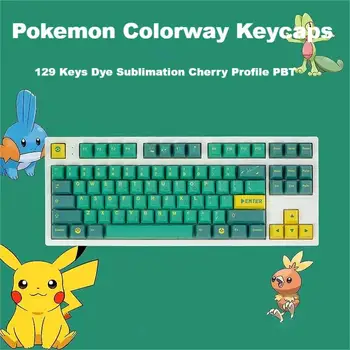 129Keys Japonské Anime Keycaps Cherry Profil Keycap PBT Sublimačná Pre Mechanické Klávesnice Prispôsobenie Naznačoval Legendy