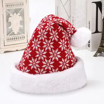 Pletené Vianočné Hat Vlna Pribrala Plyšové Santa Klobúk Mäkké Čiapočku Nový Rok Strany, Vianočné Dekorácie, Darčekové Slávnostné Dodávky, Veľkoobchod