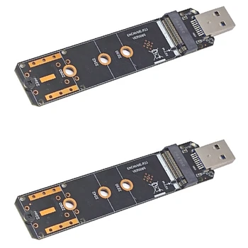 2X M. 2 NVME SSD Na USB3.2 GEN2 10Gbps Adaptér M. 2 NVME SSD Adaptér Pre 2230 2242 2260 2280 NVME M. 2 SSD RTL9210B