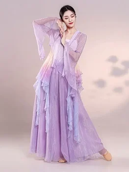 Ženy Elegantné Klasické Tanečné Kostýmy Telo Kúzlo Motýľ Postupnej Zmene Šifón Gázy Šaty