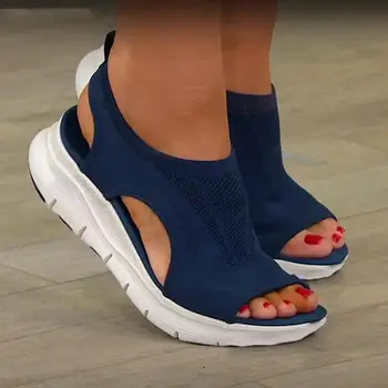 Ženy Letné Topánky 2023 Oka Ryby Platformu Sandále dámske Otvorené Prst Klin Sandále Dámske Svetlo Ležérne Topánky Zapatillas Muje
