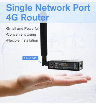 Domáci Router Sériový Port LTE RS485 RJ45 Ethernet na 4G LTE-FDD LTE-TDD 3G WCDMA DTU Server Converter Elfin-EG46 4G Router