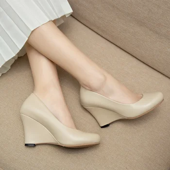 Nové plytké rez žien jediné topánky, dámske vysoké podpätky, elegantné vysoké podpätky, dámske jarné bežné nahé klinu topánky