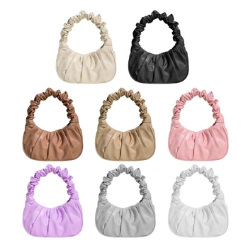 Módna Taška na Bežné Tote Bag Taška pre Ženy, Dievča Všestranný Ruched Dizajn Telefónu Taška Farbou Skladaný Trendy Taška