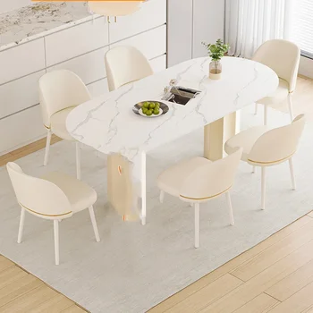 Oválne Moderný Jedálenský Stôl Nordic Luxusné Raňajky Kuchyňa Jedálenský Stôl Obývacia Minimalistický Mesa Comedor Dekorácie, Doplnky