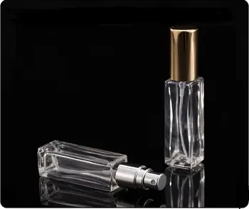 10 ML Transparentná Dlho Námestí Fľašu Parfum Sklo Prázdne Spreji SN1825