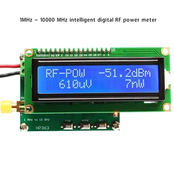 Inteligentný Digitálny RF Power Meter 1Mhz Na 10Ghz -50 Až 0Dbm RF Signálu Meracieho Nástroja Modul Nastaviť Útlm Hodnota Zelená
