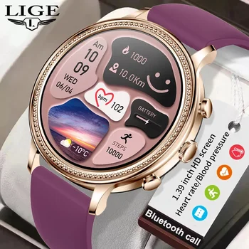 LIGE Luxusné Módne Smart Hodinky pre Ženy, Bluetooth Hovor Pripojený Ženy Sledovať Zdravie Monitor Športové Smartwatch Ženy Darček