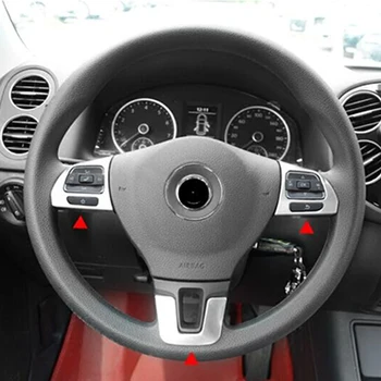 ABS Chrome Pre Tiguan 2009-2015 Auto volantu, Dekorácie Tlačidlo krytu výbava auto príslušenstvo styling