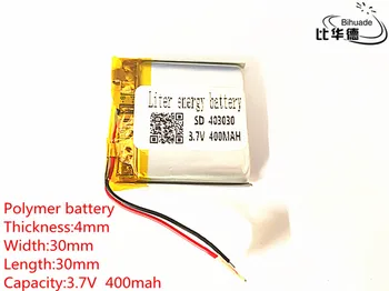 10pcs/veľa 3,7 V 400mAh 403030 Lithium Polymer Li-Po li ion Nabíjateľnú Batériu buniek Pre Mp3 MP4 MP5