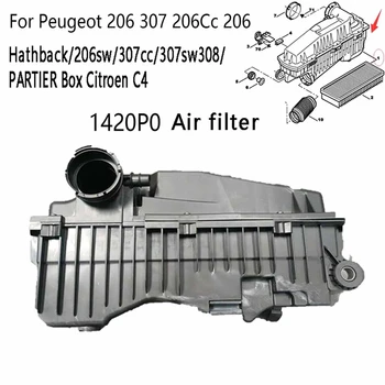 Vzduchový Filter 1420P0 Systém Nasávania Vzduchu Na Peugeot 206 307 206Cc 206 Hathback 206Sw 307Cc 307Sw308 PARTIER Box Citroen C4